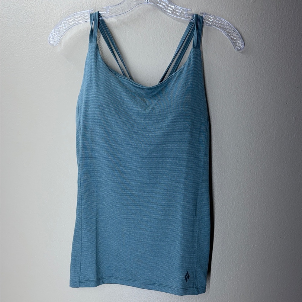 Black Diamond Blue Double-Strap Athletic Tank
